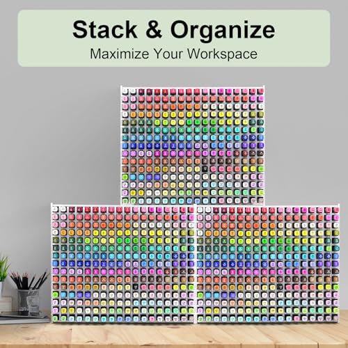 Marker Organizer, 270-Slot Marker Holder with Adjustable Dividers | Holds 270 Markers • Adjustable Dividers • Space-Saving Design • Easy Assembly • Fits Most Marker Brands - size: 270 Holes