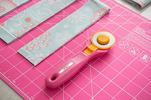 Olfa 1132645 45mm Fairy Floss Pink Splash Rotary Cutter, Multicolor