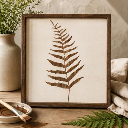 Floral Stencil Set of 18, 4x7 Inch Reusable Mylar Stencils for Painting, Botanical Leaf & Flower Stencils for Walls, Fabric, Wood, Canvas, Furniture, DIY Crafts & Home Decor, White