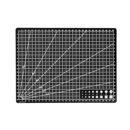 Self Healing Sewing Mat, Rotary Cutting Mat Double Sided 5-Ply Craft Cutting Board for Sewing Crafts Hobby Fabric Precision Scrapbooking Project 9inch x 12inch (A4-Black)