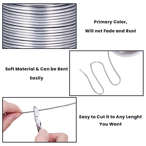 BENECREAT 12 Gauge Aluminum Wire - 100FT Tarnish Resistant Craft Wire for Jewelry, Beading, Sculpting, Model Making (Primary Colors) - size: 12 Gauge (2mm)