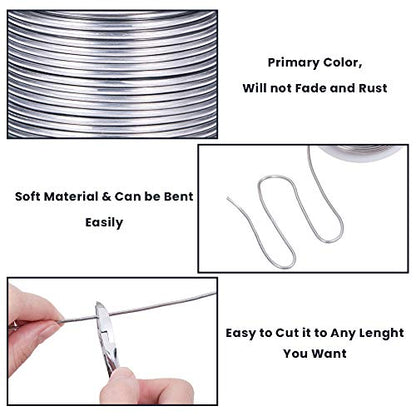 BENECREAT 12 Gauge Aluminum Wire - 100FT Tarnish Resistant Craft Wire for Jewelry, Beading, Sculpting, Model Making (Primary Colors) - size: 12 Gauge (2mm)