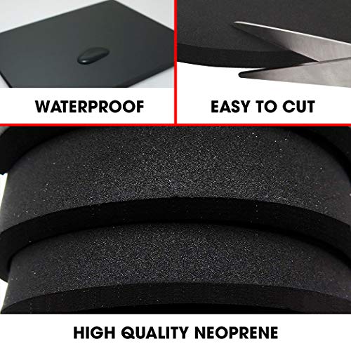 Dualplex Neoprene Sponge Foam Rubber Sheet Roll, 12x54 Inches x 1/4" Thick, Cosplay Padding, DIY Project Sheet - Easy Cut Non-Adhesive Multi-Function Soundproof Foam - size: 12X54 inches X 1/4" Thick