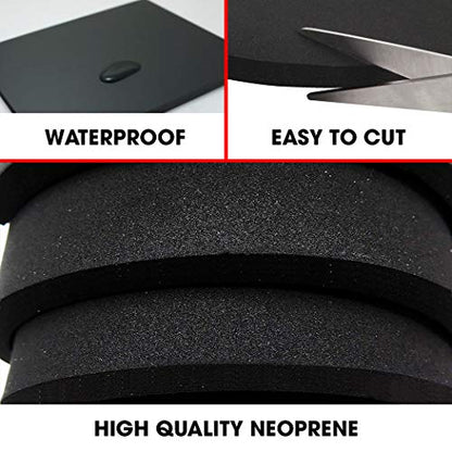 Dualplex Neoprene Sponge Foam Rubber Sheet Roll, 12x54 Inches x 1/2" Thick, Perfect Cosplay Padding, DIY Project Sheet - Easy Cut Non-Adhesive Multi-Function Soundproof Rubber Foam - size: 12X54 inches X 1/2" Thick