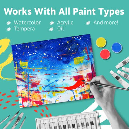 12 Pack 5x7" Painting Canvas and Foam Brush