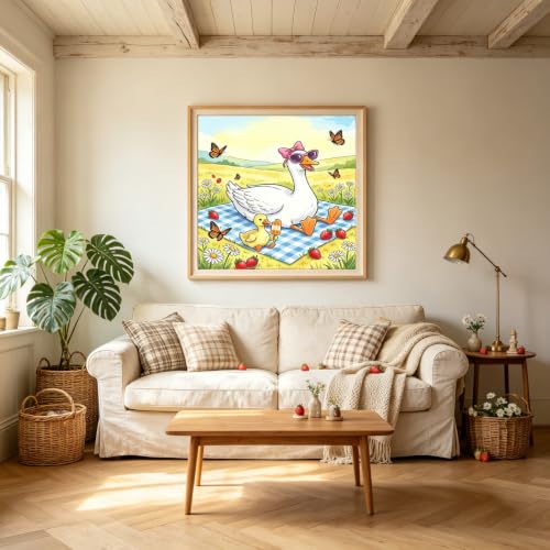 5D Animals Diamond Painting Kits for Adults,Duck Butterfly Diamond Art Kits - color: KM1217-1