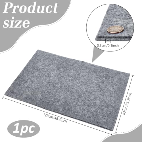 PH PandaHall 48 x 32 Inch Chinese Calligraphy Drawing Felt Mat Water Drawing Cloth, Gray Writing Felt Mat Reusable Water Paper Felt Desk Pad for Calligraphy Practicing Painting Beginners