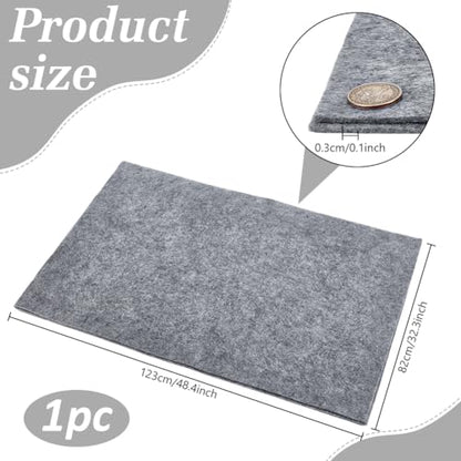 PH PandaHall 48 x 32 Inch Chinese Calligraphy Drawing Felt Mat Water Drawing Cloth, Gray Writing Felt Mat Reusable Water Paper Felt Desk Pad for Calligraphy Practicing Painting Beginners