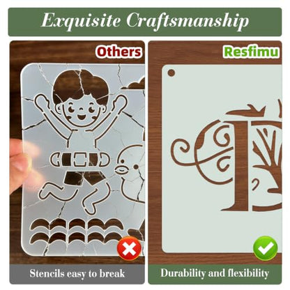 Letter Stencils for Crafts Reusable 26Pcs Stencils(4X4 Inch) - color: A Letter