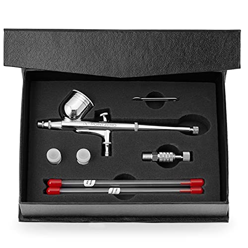 PointZero Dual-Action 7cc Gravity-Feed Airbrush 3 Tip Set (.2mm .3mm .5mm)