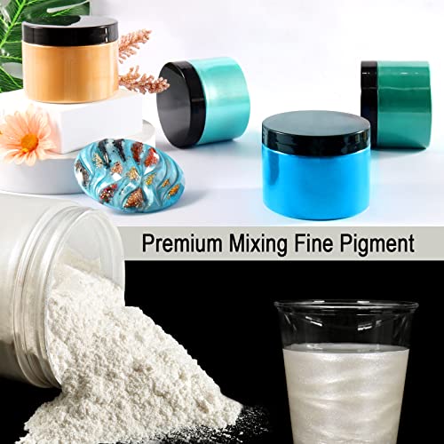 Ceya Mica Powder,5.3oz/150g Diamond White Pearlescent Effect Pigment Powder - color: B-Diamond White