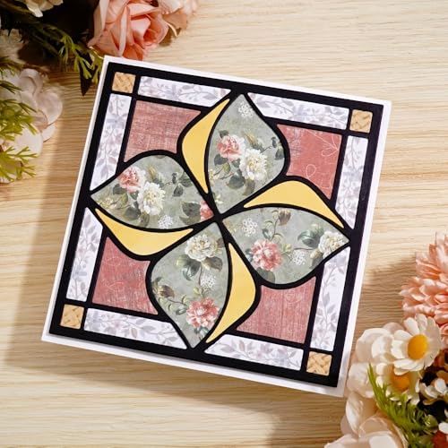 Lapoo Geometric Cutting Die for Scrapbooking - Durable, Metal Cutting Die for DIY Scrapbook Photo Album Decorative Paper Card, Card Making Supplies (Boundary Line Border 4.7 x 4.7 in) - color: Boundary Line Border 4.7 x 4.7 in