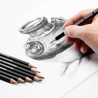 Drawing Pencils,24pcs Art kit with Graphite Pencils Sketching Pencil Set Include 12B 10B 8B 7B 6B 5B 4B 3B 2B B HB 2H 4H 6H, Charcoal Pencils.Pencil Case for Beginner Artists Adults and Children