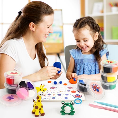 Helsort Air Dry Clay Kit for Kids, 12 Animals Modeling Clay Set, Kids Craft - style: Clay Animal Kit