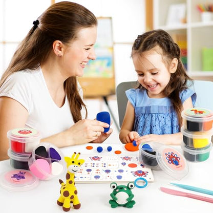 Helsort Air Dry Clay Kit for Kids, 12 Animals Modeling Clay Set, Kids Craft - style: Clay Animal Kit