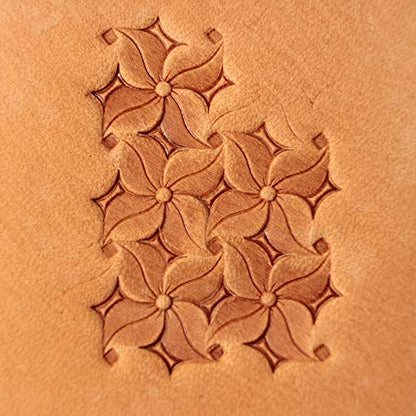 DandS ltd Leather Stamp Tool, Flower, Professional Steel Craft Tool for Leatherworking, Embossing, Carving & Stamping Leather Projects, Belts Wallets & DIY Projects Compatible with Mallet #222B - color: Flower 0.59" x 0.59"