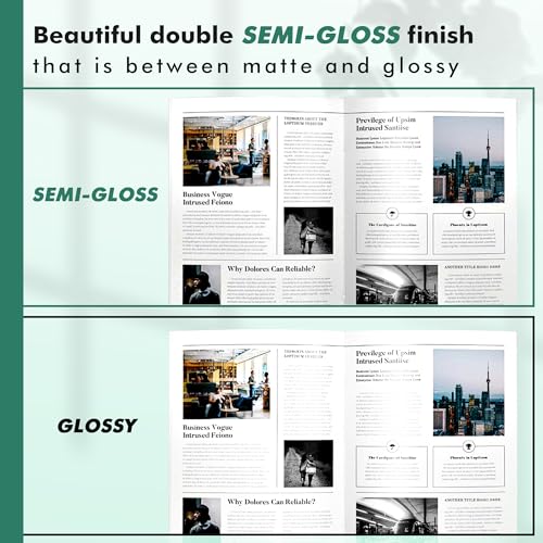 Koala Double Sided Semi-Gloss Photo Paper 8.5X11 Inch 100 Sheets 48LB - size: 8.5"X11"