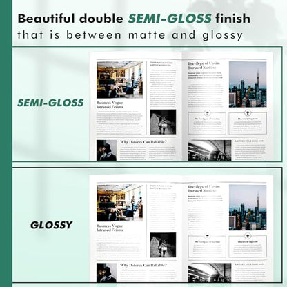 Koala Double Sided Semi-Gloss Photo Paper 8.5X11 Inch 100 Sheets 48LB - size: 8.5"X11"
