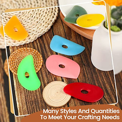 Sherr 21 Pcs Pottery Ribs for Pottery Tools,Bright Color,Classic Style - color: Bright Color, style: Classic Style