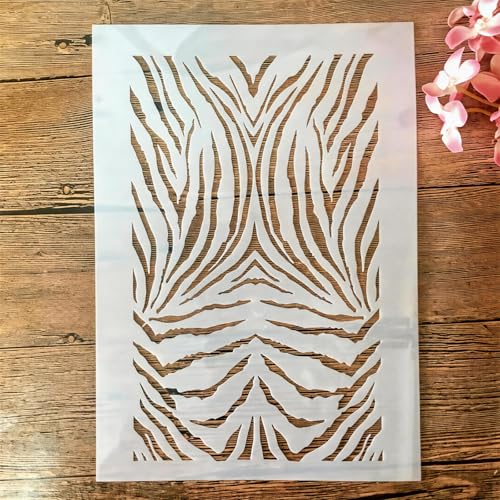 TIAMECH A4 Reusable Tiger Printed Stencil for Painting - style: Tiger Stripe