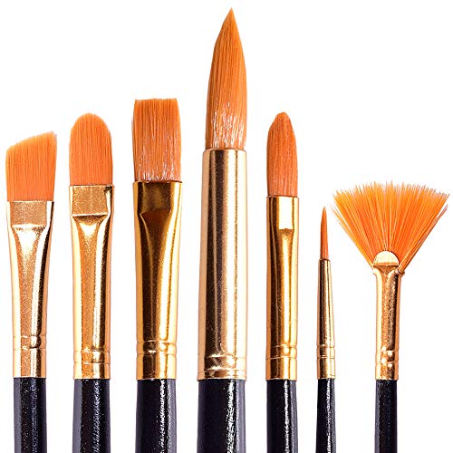 Paint Brush Set for Acrylic Painting Artist Paint Watercolor Brush Professional Oil Painting Brushes Small Craft Paint Brushes Face Paint Brushes Black Handle - color: Black Handle