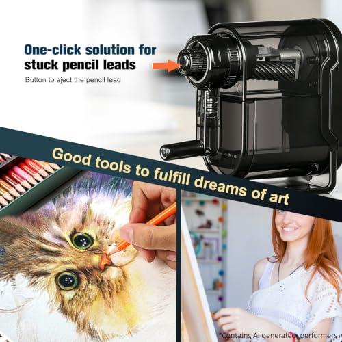 Manual Pencil Sharpener Desktop Pencil Sharpener with Container