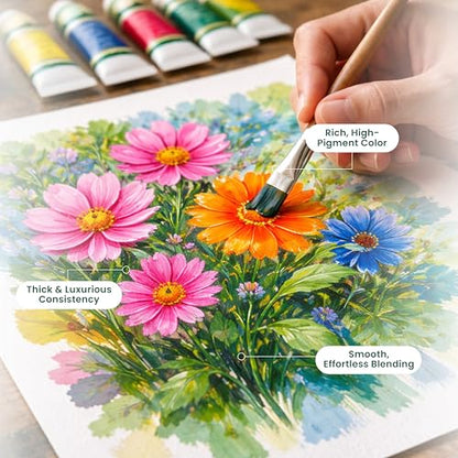 MyArtscape Gouache Paint Set - 12 x 12ml Artist Gouache Paints