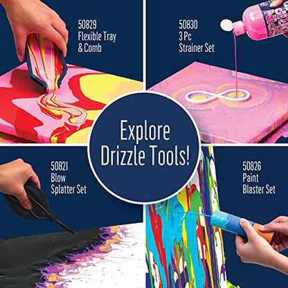 FolkArt Drizzle Pop-Up Splash Guard, Durable Tool for DIY Paint Pouring Arts and Crafts Projects, 50824 - style: Splash Guard