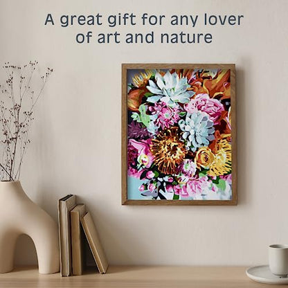 Pink Picasso Paint by Number Kit, for Adults & Teens,16x20, Pinch Me | Botanical Floral Collection, Acrylic Paints and Brushes included, Pre-printed high quality canvas, DIY art kit, Gift-ready - color: Pinch Me