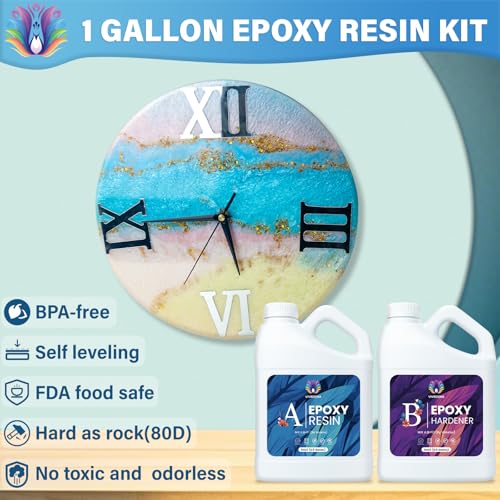 Vivresina Epoxy Resin Kit 1 Gallon, Resina Epoxica with Pump for Crafts - size: 1 GALLON