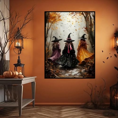 HHMATITS Halloween Diamond Art Kits for Adults 12 X 16Inch - color: Halloween-1