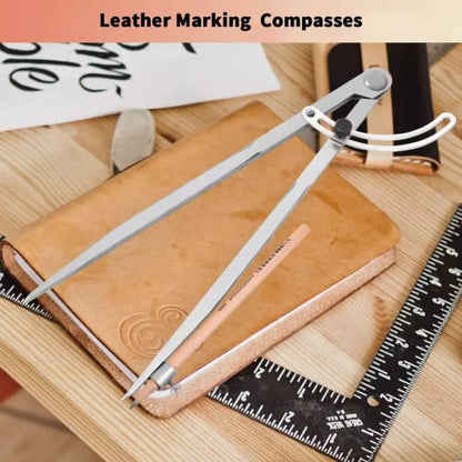 12 inch Compass for Geometry, Compass for Woodworking, Precision Woodworking Compass with Wing Divider and Pencil Holder, Large Compass for Geometry, Woodworking Compass, Drafting, Drawing Compass - size: 12in
