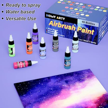 HOMY ARTY Airbrush Paint - 36 Colors with 4 Thinner - color: 36 Colors with 4 Thinner