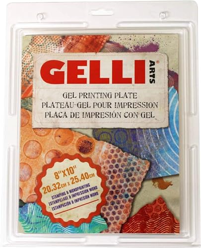 Gelli Arts Gel Printing Plate - 8" X 10" Gel Plate, Reusable Gel Printing Plate, Printmaking Gelli Plate for Art, Clear Gel Monoprinting Plate, Gel Plate Printing for Arts and Crafts - size: 8" x 10"