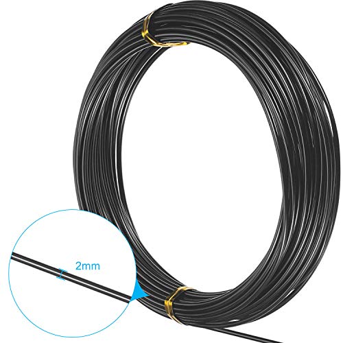 1 Roll Tecunite Aluminum Wire Craft Wire, 10 M X 2 mm, Black | TecUnite Aluminum Craft Wire for Sculpting,10 M X 2 Mm,Black,1 Roll - color: Black, size: 10000 mm x 2 mm