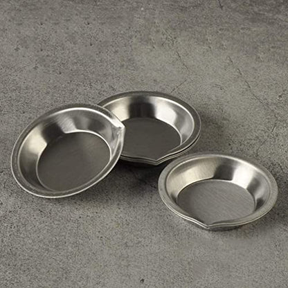 12pcs Makeup Palette Stainless Steel Small Round Paint Tray Artist Watercolours Paint Mixing Palette Tray
