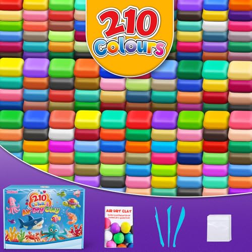 ESSENSON Air Dry Clay 210 Colors, Modeling Clay for Kids - color: 210 Colors
