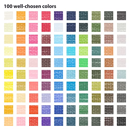 COLOUR BLOCK 130pc Soft Pastel Set & Blending Tools I Wooden Case Chalk Pastels & Versatile Sketching Tools, Drawing Art Blenders for Beginners and Experienced Charcoal Artists