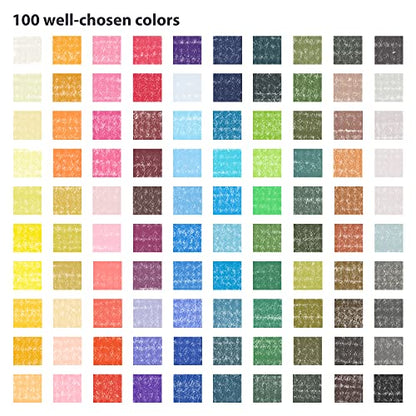 COLOUR BLOCK 130pc Soft Pastel Set & Blending Tools I Wooden Case Chalk Pastels & Versatile Sketching Tools, Drawing Art Blenders for Beginners and Experienced Charcoal Artists
