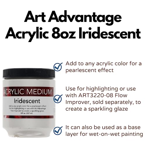 Art Advantage 3210-08Art Advantage 8-Ounce Acrylic Iridescent Medium - style: Iridescent Medium