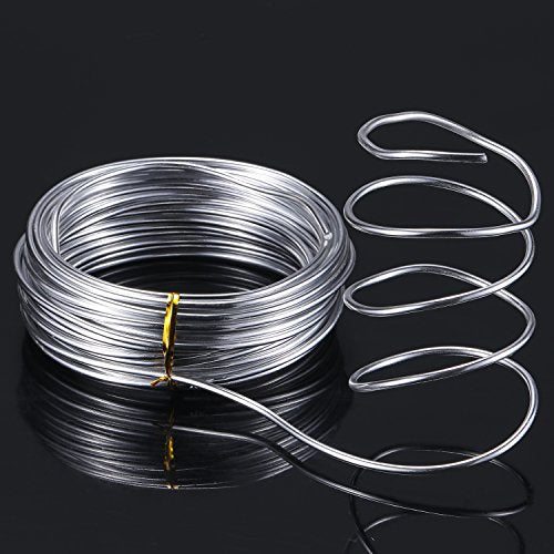 1 Roll Tecunite Aluminum Wire Craft Wire, 10 M X 3 mm, Silver | TecUnite Aluminum Craft Wire for Sculpting,10 M X 3 Mm,Silver,1 Roll - color: Silver, size: 10000 mm x 3 mm