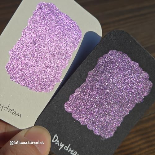 IUILE Handmade Watercolor Paints - Holiday Gift 2024 Dot Card (6 colors). Metallic, Shiny, Shimmer - color: Holiday Gift 2024 Dot