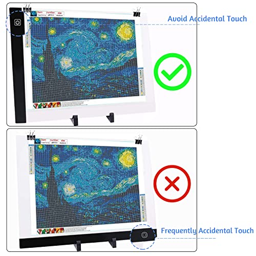 LIRUNQIU A3 Diamond Painting LED Light Pad Kit | Includes storage case, pens, stand, pad board. Ideal for adults, full drill diamond art. Complete 5D tool set. - size: A3