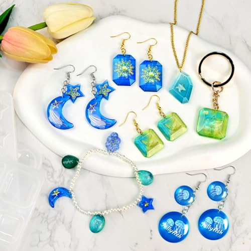 Resin Earring Molds, Set of 3 Earring Casting Molds Gem Style - color: 3PCS Geometric Pendant Molds