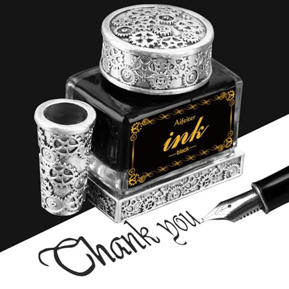 Calligraphy Ink Pen Ink Black,15ml Black Ink,2-in-1 Pen Holder Ink,Suitable for quills Quill Pen dip Pen Calligraphy Pen Drawing Pen,Carbon Free Ink for pens
