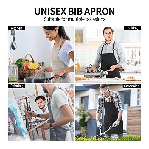 Art Apron with Pocket for Women Men | Kitchen Aprons Chef Apron for Cooking Baking BBQ Painting Gardening - color: Retro Flag Art