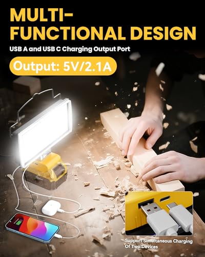 LED Work Light Compatible with DeWALT 20V Battery, 148W 14800LM,Tool Only - color: 148W