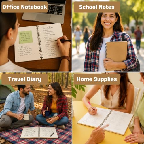 ZEAYEA 3 Pack 8.5 x 11 Inch Spiral Sketchbook, Hardcover Blank Notebook Journal, 60 Sheets/ 120 Pages Per Book, 160gsm Thick Paper, Unlined Sketch Pads for Drawing Painting Art Office Journal Refills
