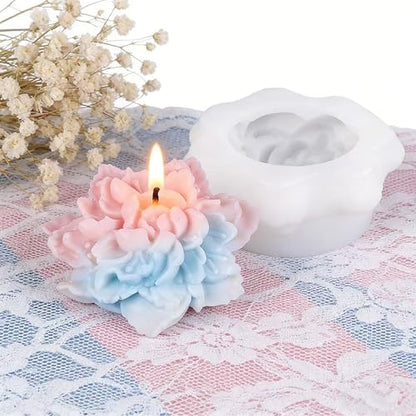 Tulip Flower Petal Mold - Cylinder Molds Silicone Wave Spiral Candle Mold - Silicone Resin Casting Molds for Candle & Resin & Soap Craft Supplies - color: xre-ZW-361