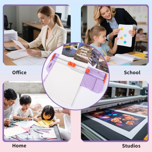 A4 Paper Cutter Slider 12 Inch Paper Trimmer Photo Cutter, Purple - color: Purple